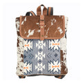 Ohlay Backpack Upcycled Canvas Hair-On Genuine Leather