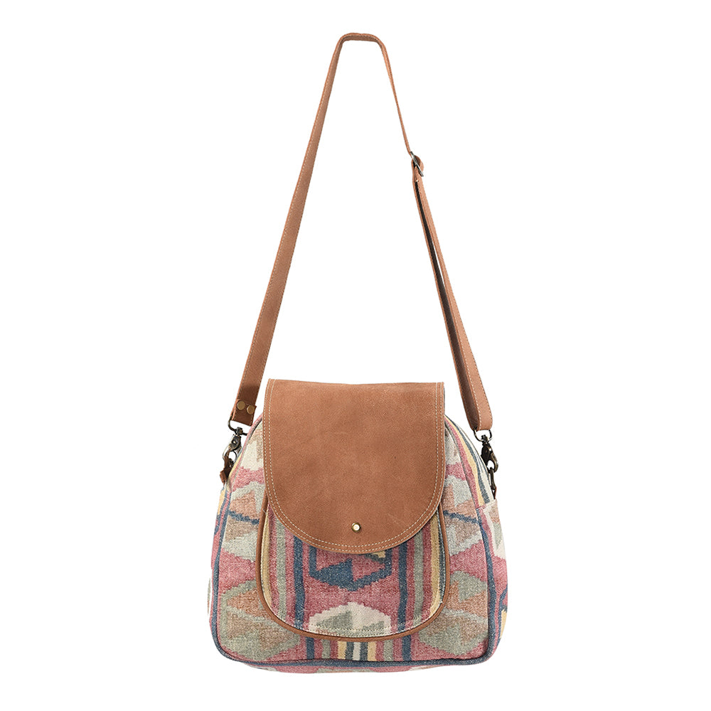 Ohlay Backpack Upcycled Canvas Genuine Leather