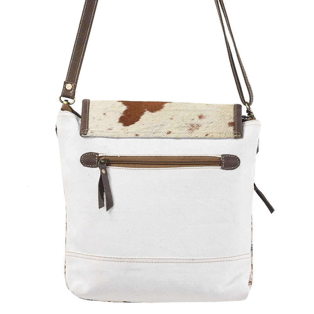 Ohlay Crossbody Upcycled Wool Upcycled Canvas Hair-On Genuine Leather