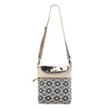 OHLAY Upcycled Canvas Hair-On Genuine Leather Crossbody Bag