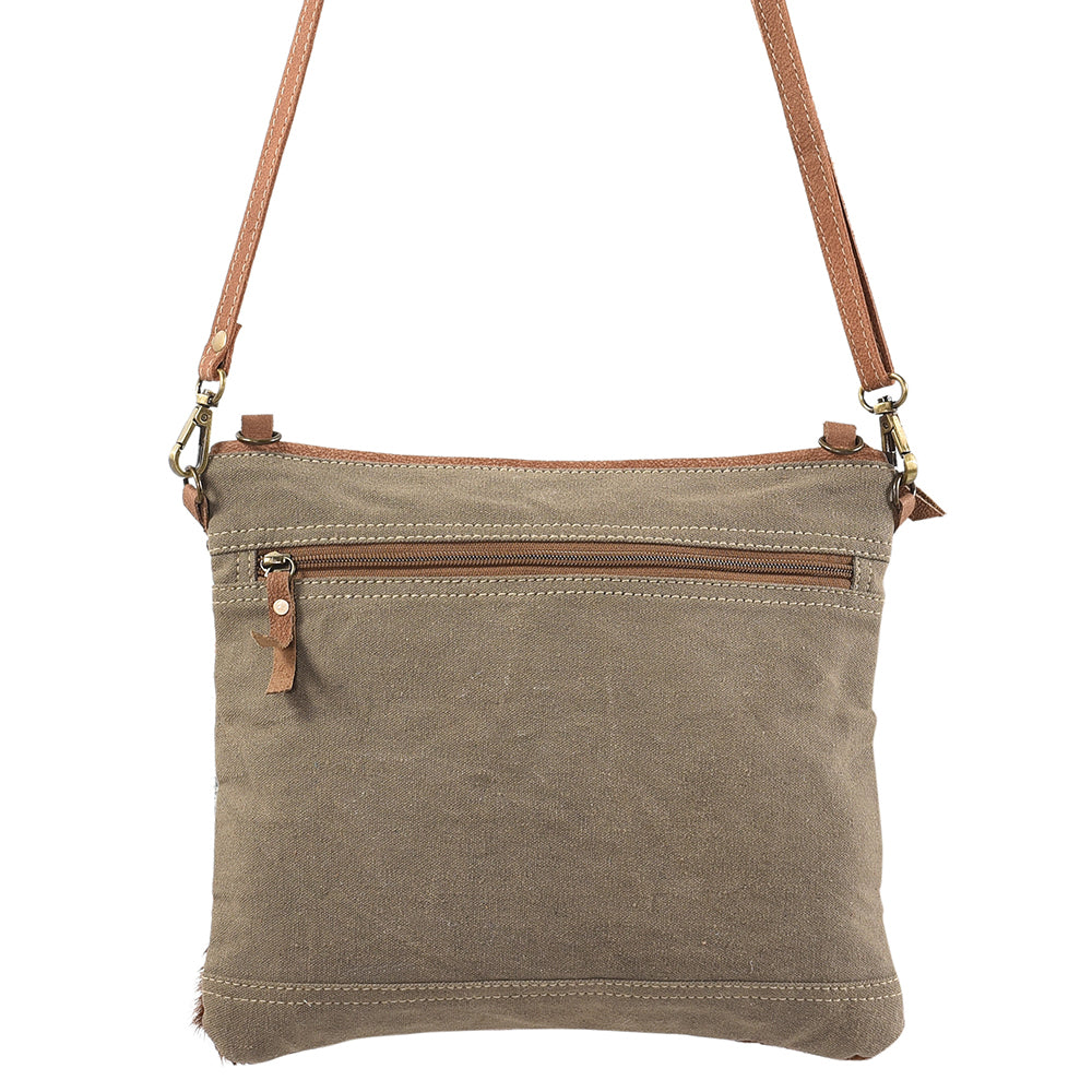 Ohlay Crossbody Upcycled Wool Upcycled Canvas Hair-On Genuine Leather