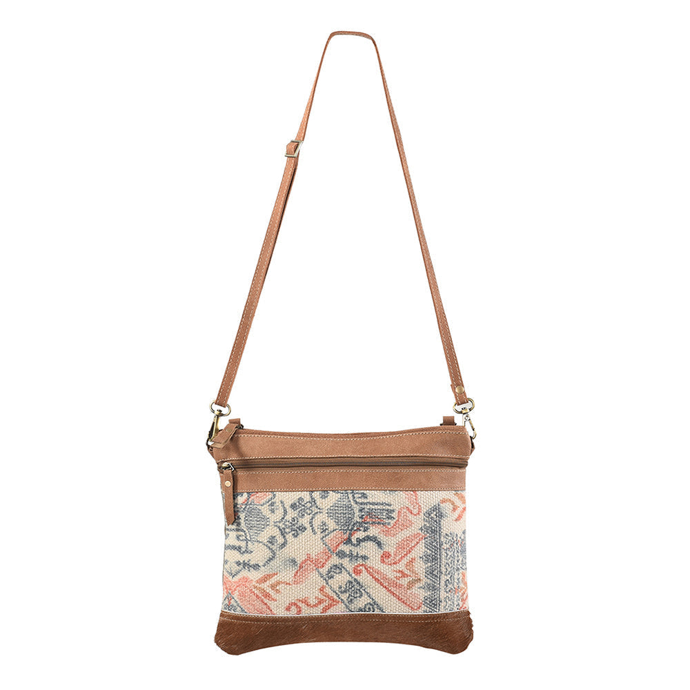 Ohlay Crossbody Upcycled Wool Upcycled Canvas Hair-On Genuine Leather