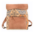 Ohlay Backpack Upcycled Canvas Genuine Leather