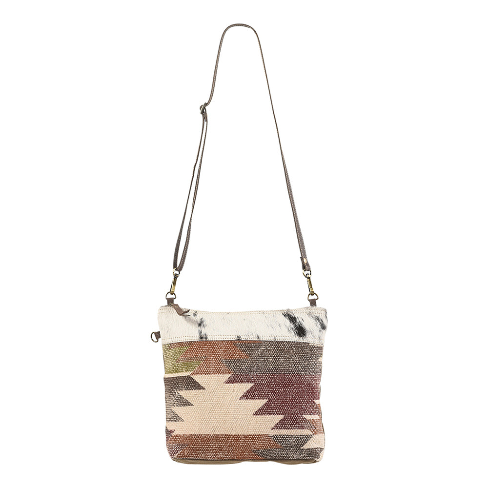 Ohlay Crossbody Upcycled Wool Upcycled Canvas Hair-On Genuine Leather