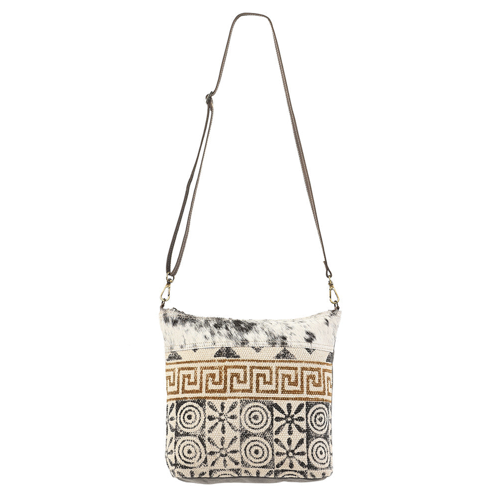 Ohlay Crossbody Upcycled Wool Upcycled Canvas Hair-On Genuine Leather