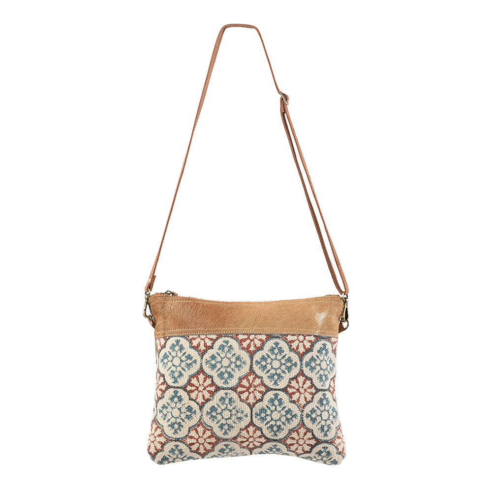 Ohlay Crossbody Upcycled Wool Upcycled Canvas Hair-On Genuine Leather