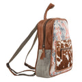 Ohlay Backpack Upcycled Canvas Hair-On Genuine Leather