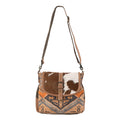 OHLAY Upcycled Canvas Genuine Leather Messenger Bag