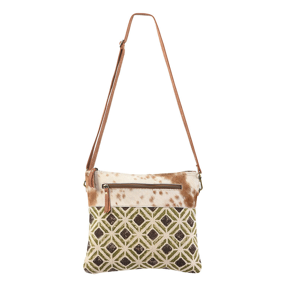Ohlay Crossbody Upcycled Wool Upcycled Canvas Hair-On Genuine Leather