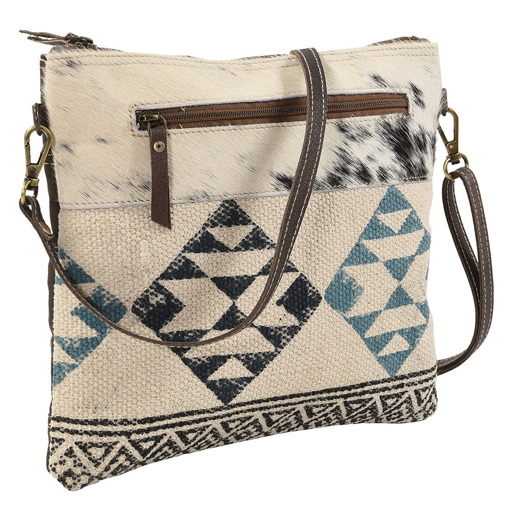 Ohlay Crossbody Upcycled Wool Upcycled Canvas Hair-On Genuine Leather