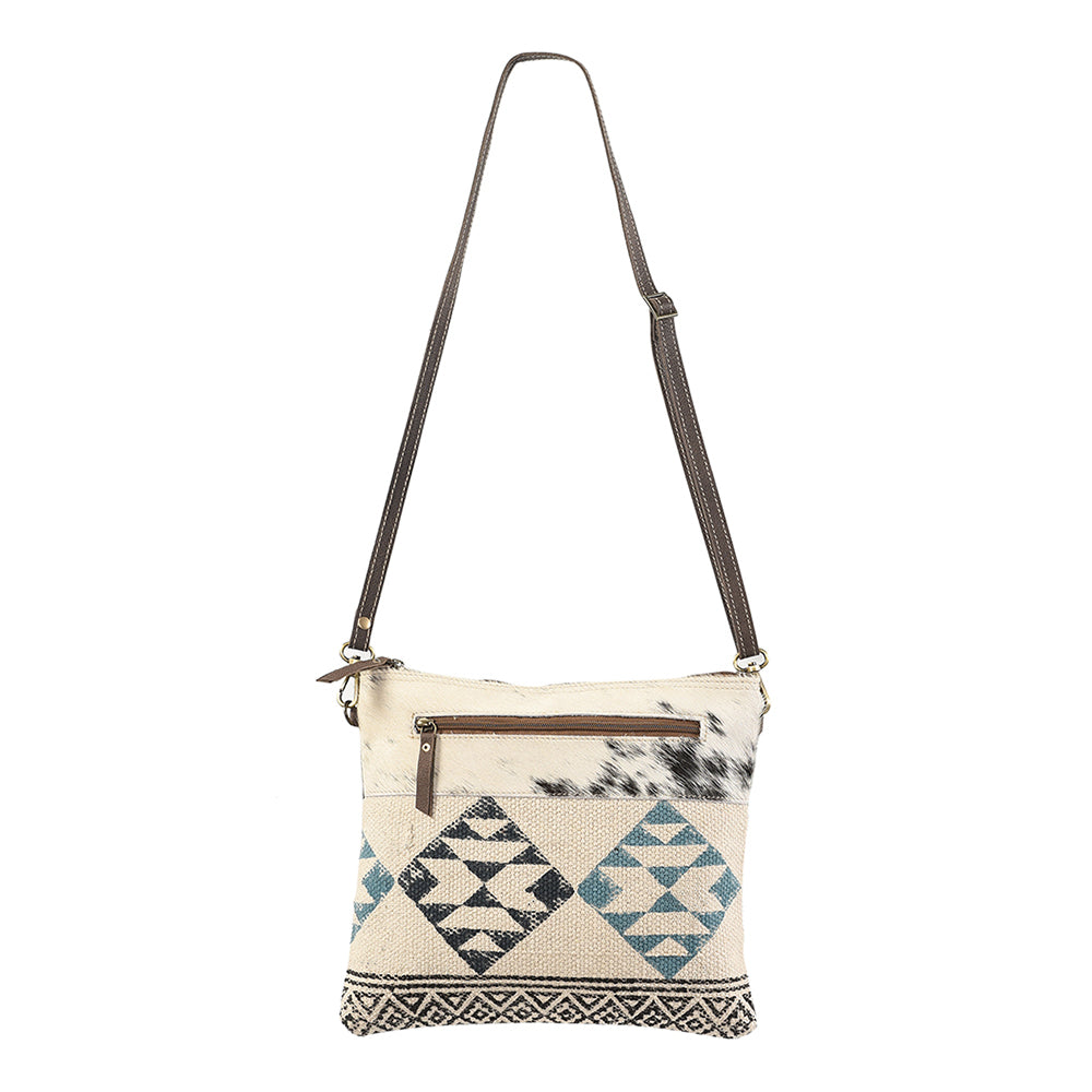Ohlay Crossbody Upcycled Wool Upcycled Canvas Hair-On Genuine Leather