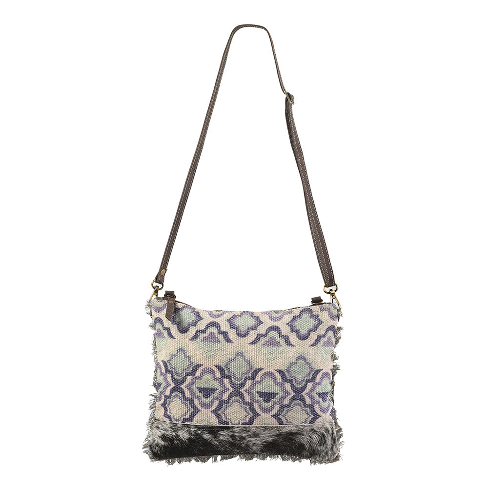 Ohlay Crossbody Upcycled Wool Upcycled Canvas Hair-On Genuine Leather