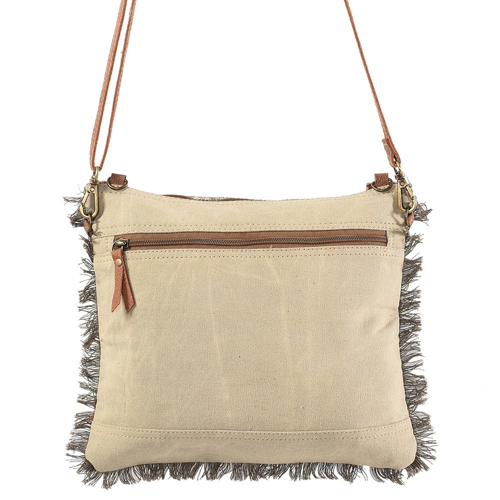 OHLAY Crossbody Bag - Repurposed Wool Canvas and Hair-On Leather