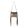 Ohlay Crossbody Upcycled Wool Upcycled Canvas Embossed Hair-On Genuine Leather