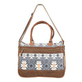 OHLAY Upcycled Wool Canvas Genuine Leather Tote