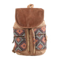 Ohlay Backpack Upcycled Canvas Genuine Leather