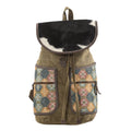 Ohlay Backpack Upcycled Canvas Hair-On Genuine Leather