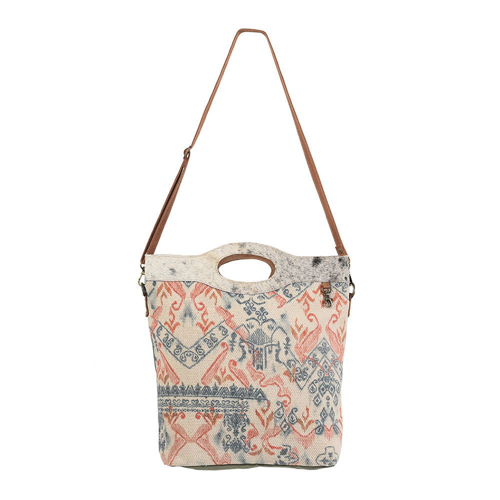Ohlay Crossbody Upcycled Wool Upcycled Canvas Hair-On Genuine Leather