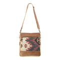 OHLAY Upcycled Wool Canvas Genuine Leather Messenger Bag