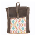 Ohlay Backpack Upcycled Canvas Genuine Leather
