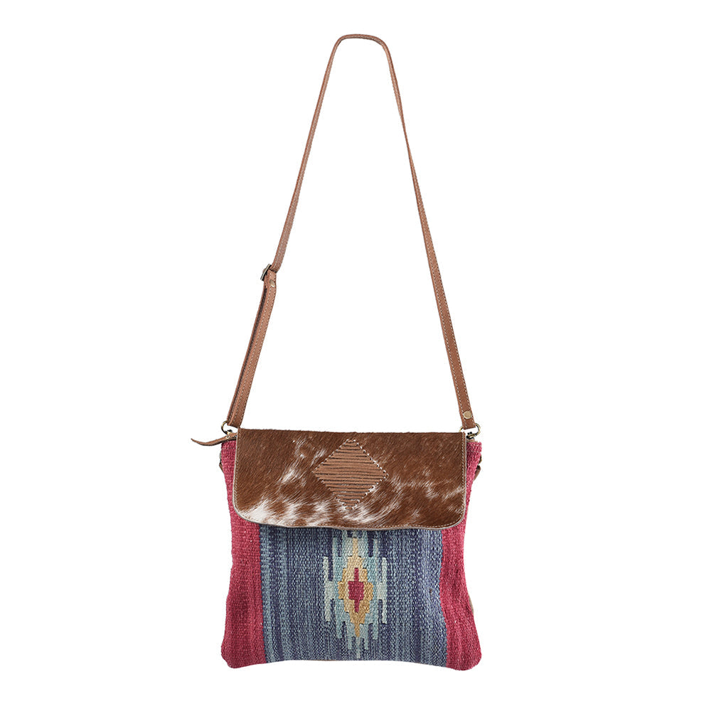 Ohlay Crossbody Upcycled Wool Upcycled Canvas Hair-On Genuine Leather