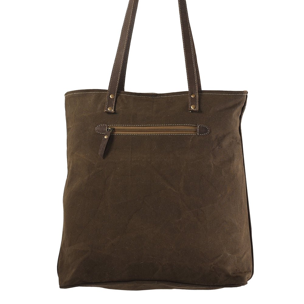 Upcycled Woolen And TopGrain Leather Tote Bag For Women WesternInspired Style Purse
