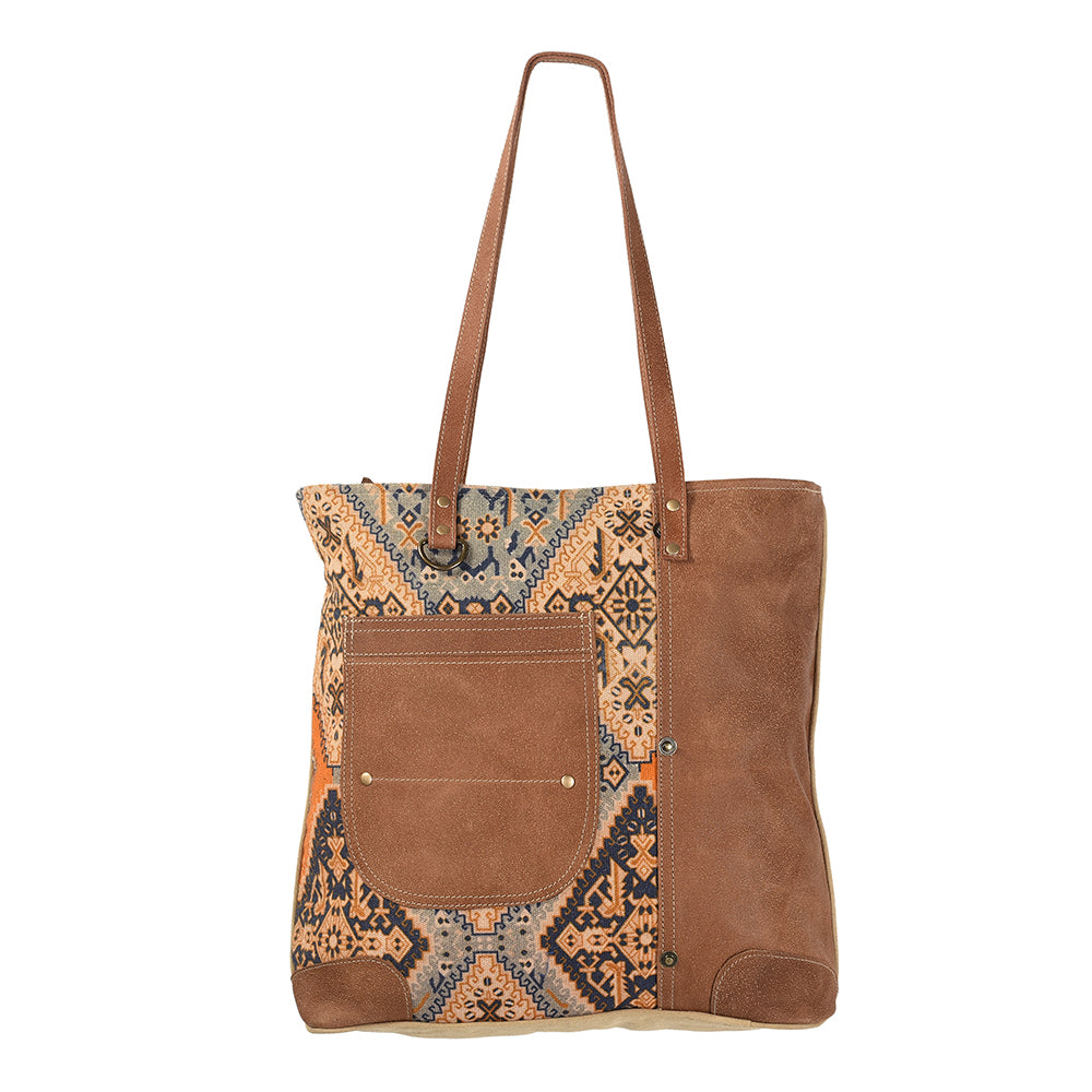 Ohlay Tote Upcycled Wool Genuine Leather