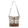 OHLAY Upcycled Wool Canvas Genuine Leather Messenger Bag