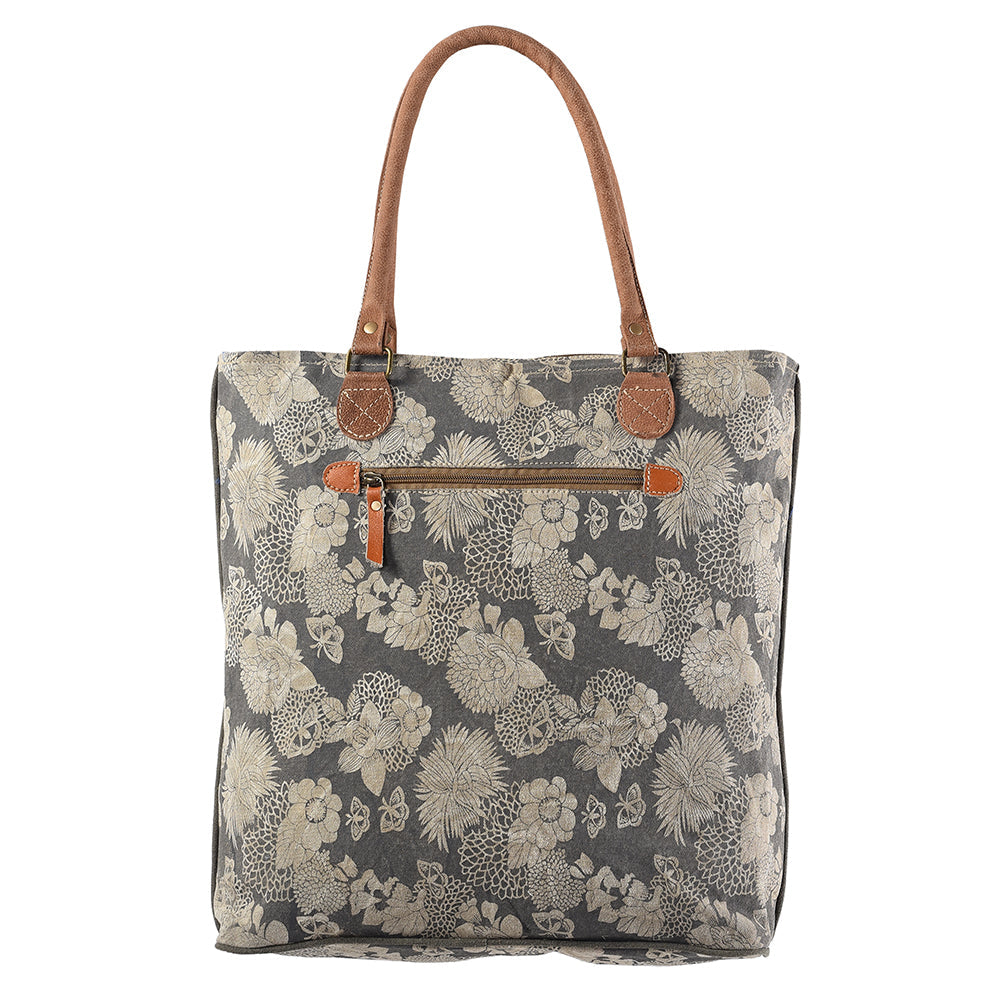 Ohlay Tote Upcycled Canvas Genuine Leather