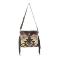 Ohlay Crossbody Upcycled Wool Upcycled Canvas Embossed Genuine Leather