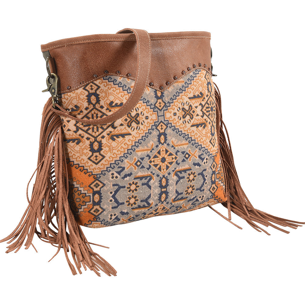 Ohlay Crossbody Upcycled Canvas Genuine Leather