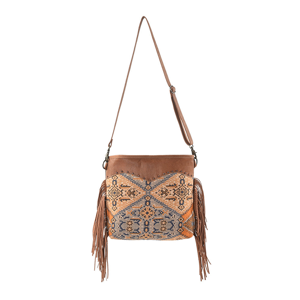Ohlay Crossbody Upcycled Canvas Genuine Leather
