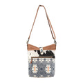 Ohlay Messenger Upcycled Canvas Hair-on Genuine Leather