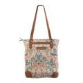 OHLAY Upcycled Wool Canvas Genuine Leather Tote