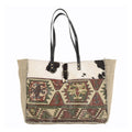Ohlay Tote Upcycled Wool Upcycled Canvas Hair-on Genuine Leather