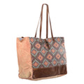 Ohlay Tote Upcycled Wool Upcycled Canvas Genuine Leather