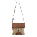 OHLAY Upcycled Canvas Genuine Leather Crossbody Bag
