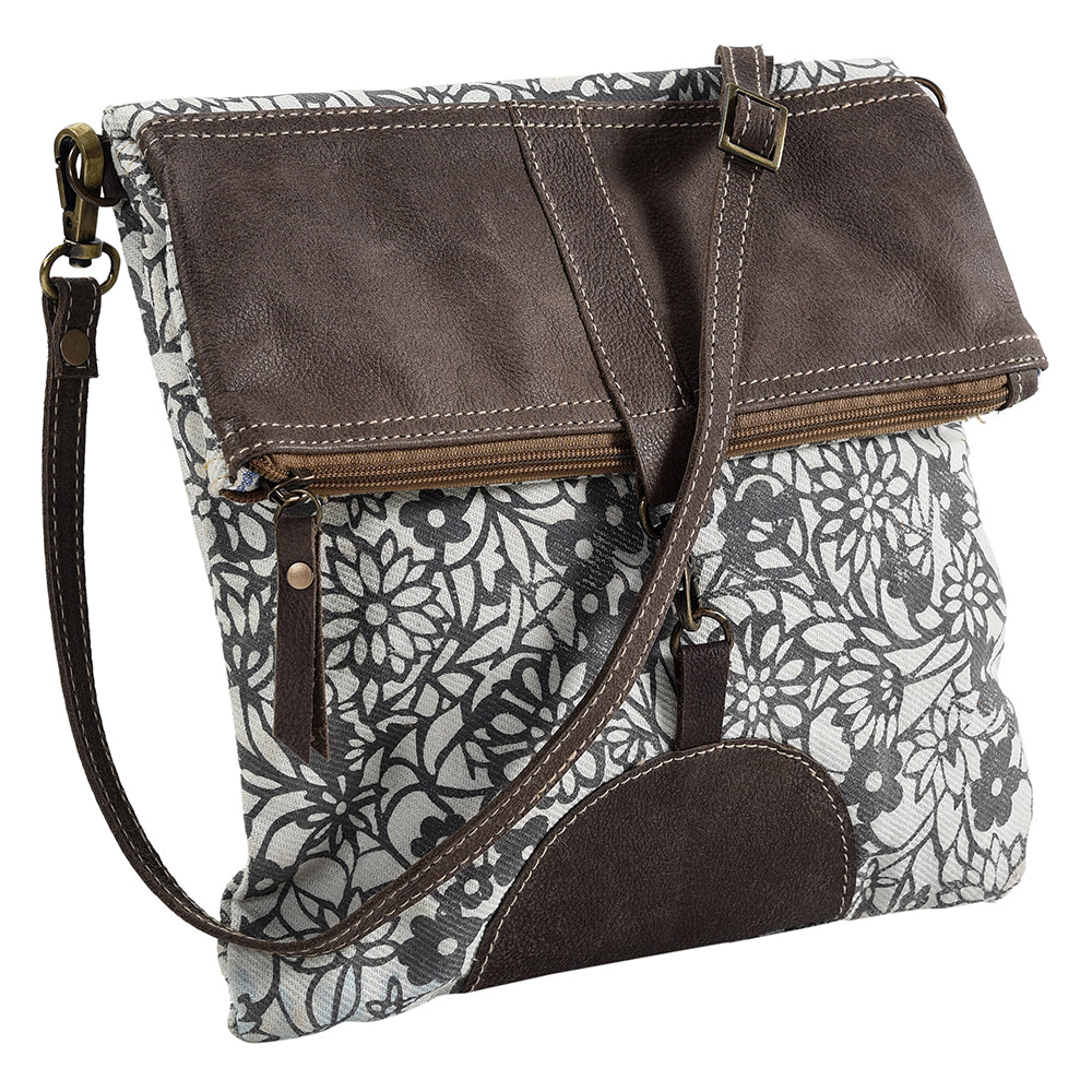 Ohlay Crossbody Upcycled Canvas Genuine Leather
