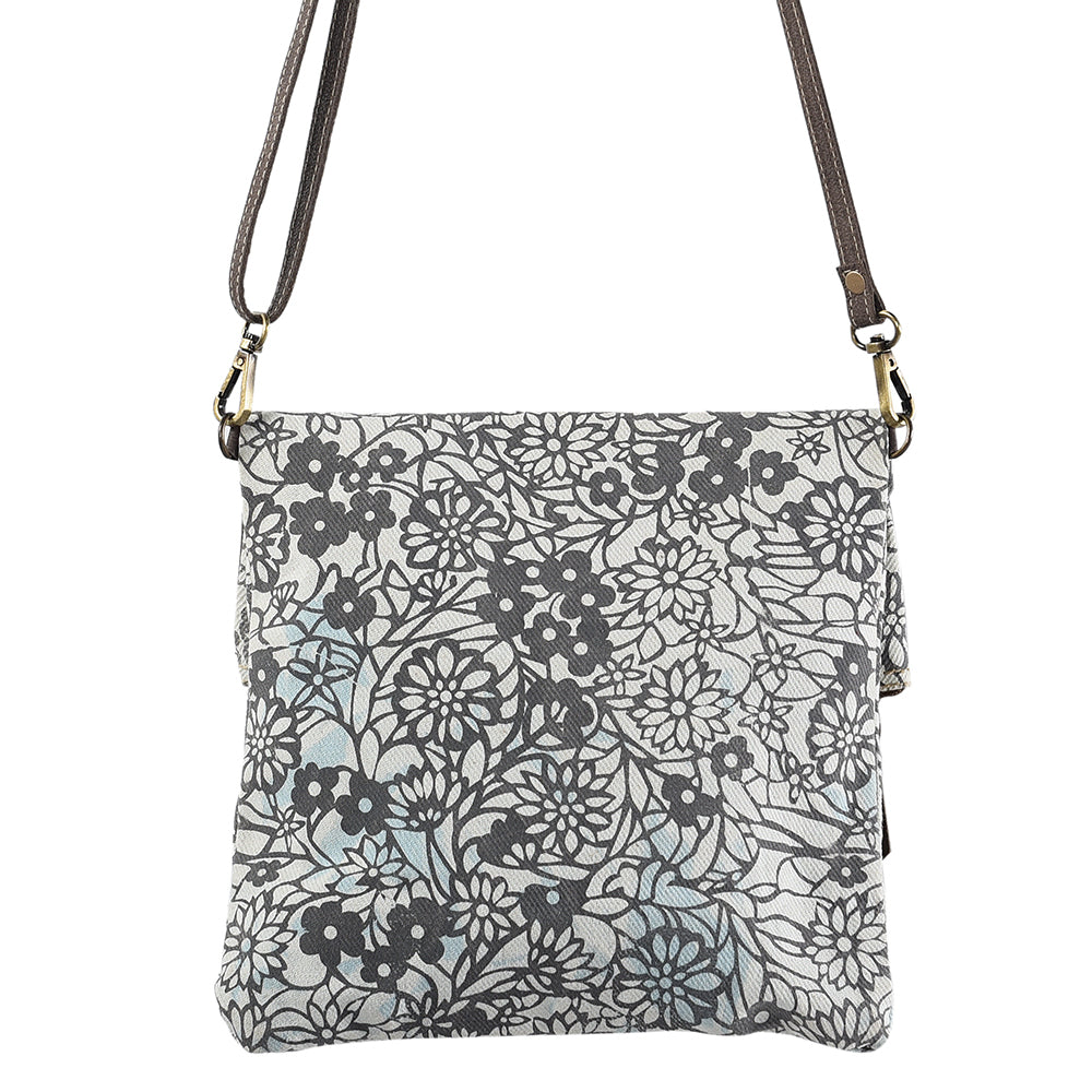 Ohlay Crossbody Upcycled Canvas Genuine Leather