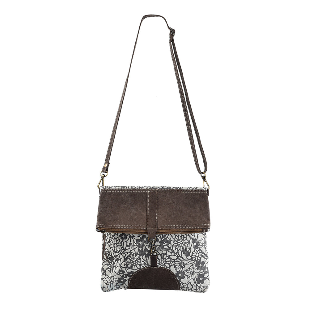 Ohlay Crossbody Upcycled Canvas Genuine Leather