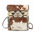 Ohlay Backpack Upcycled Canvas Hair-On Genuine Leather