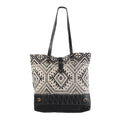 OHLAY Upcycled Wool Canvas Genuine Leather Tote