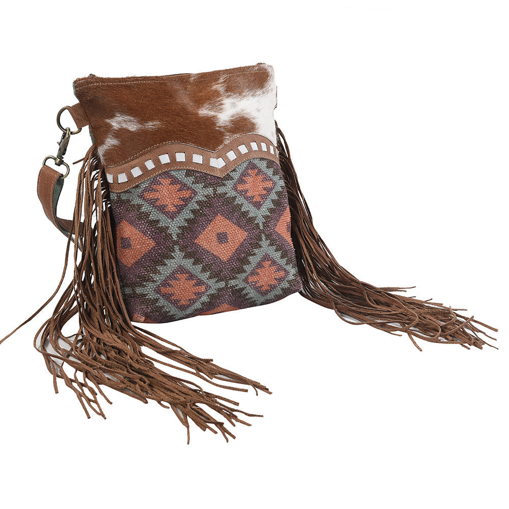 Ohlay Crossbody Upcycled Wool Upcycled Canvas Hair-On Genuine Leather