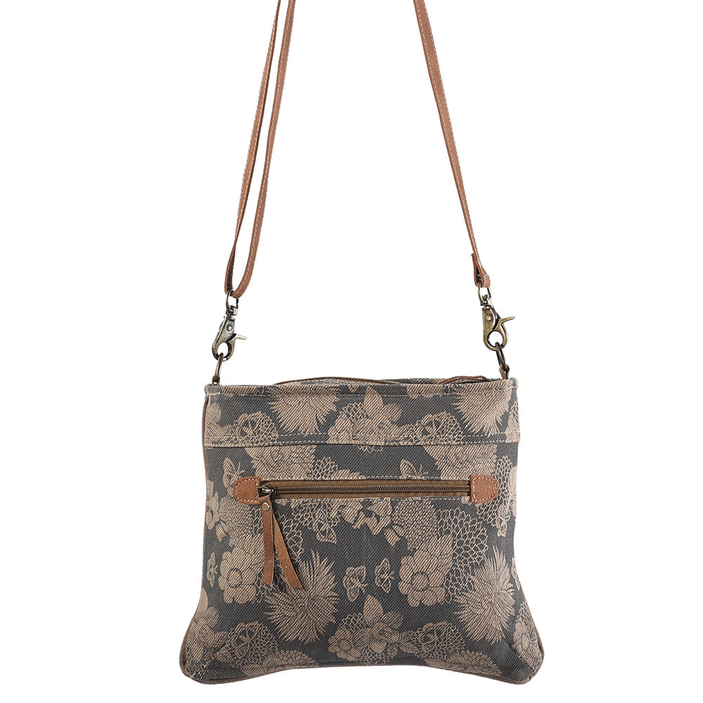 Ohlay Crossbody Upcycled Canvas Hair-On Genuine Leather