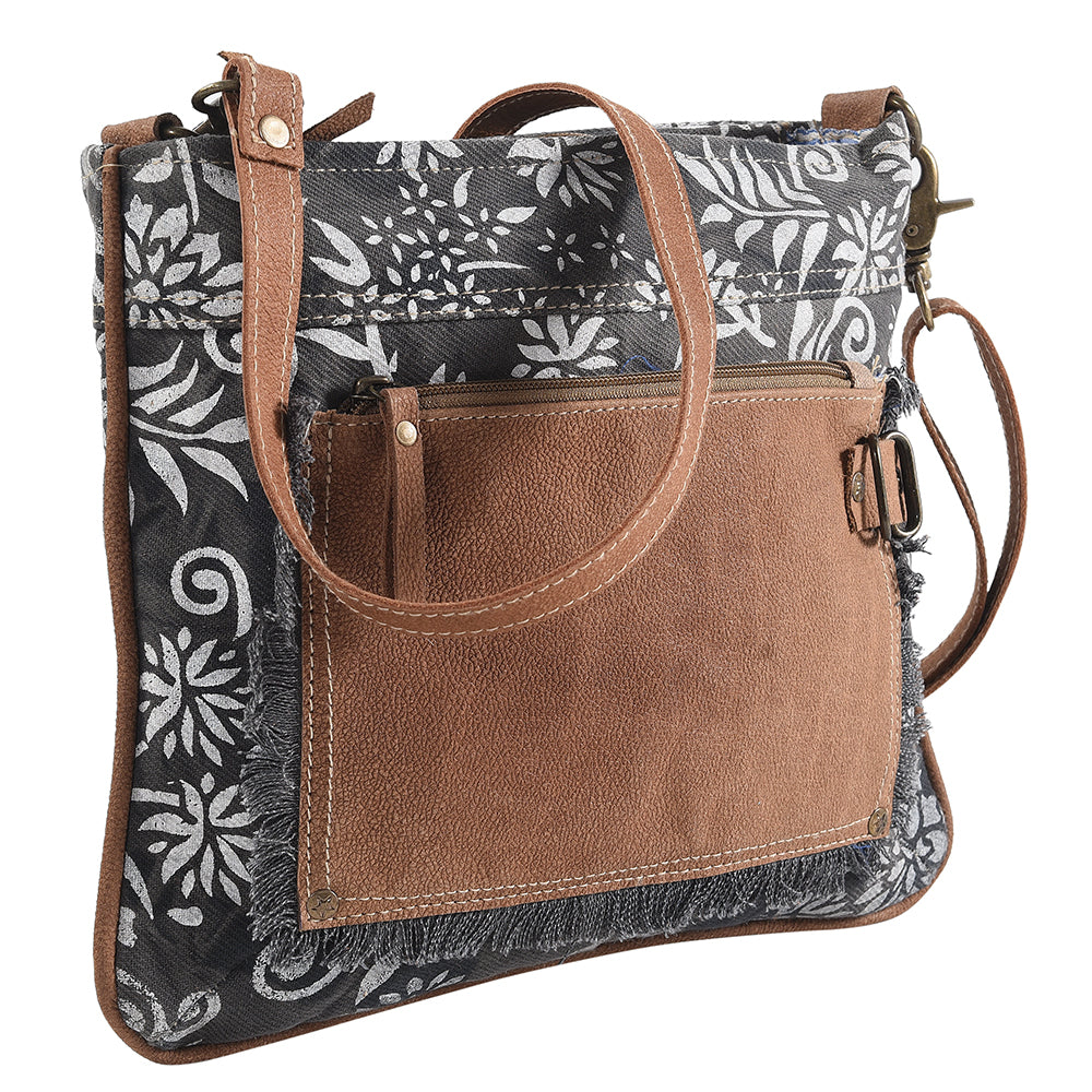 Ohlay Crossbody Upcycled Canvas Genuine Leather