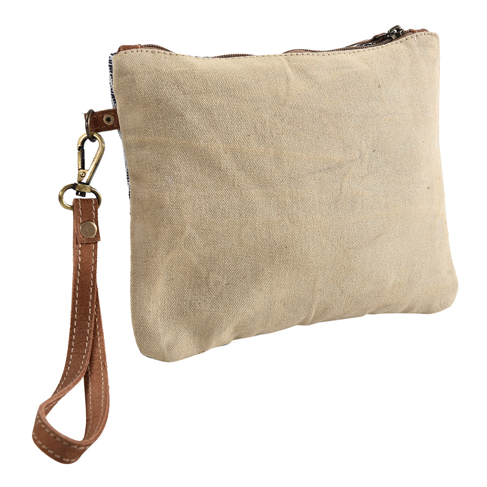 OHLAY Wristlet Upcycled Wool Canvas Genuine Leather Women Bag Western Handbag Purse | Handbags Belt for Womens Summer