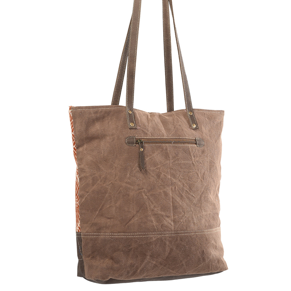 OHLAY KB284 TOTE Upcycled Wool Canvas Genuine Leather women bag western handbag purse