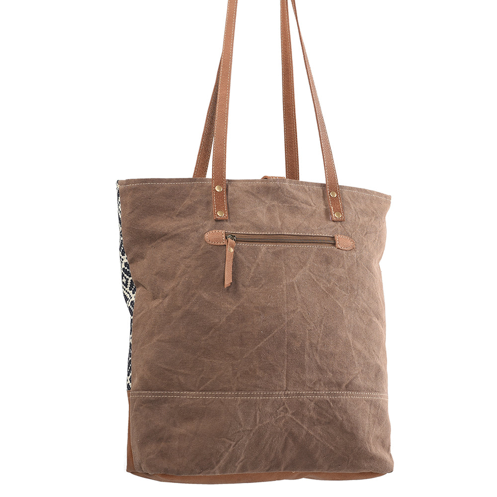 OHLAY KB285 TOTE Upcycled Wool Canvas Genuine Leather women bag western handbag purse