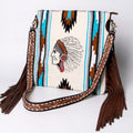 American Darling Large Crossbody Saddle Blanket Genuine Leather