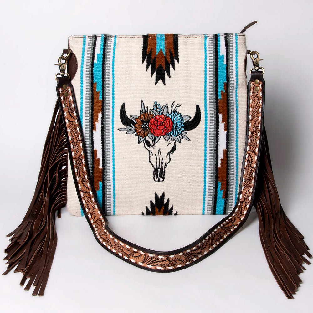 American Darling Large Crossbody Saddle Blanket Genuine Leather